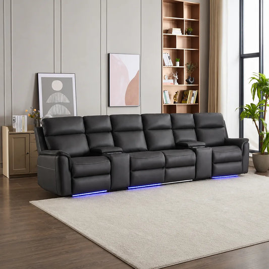 Torrens 4 Seater Home Theatre Electric Recliner Sofa